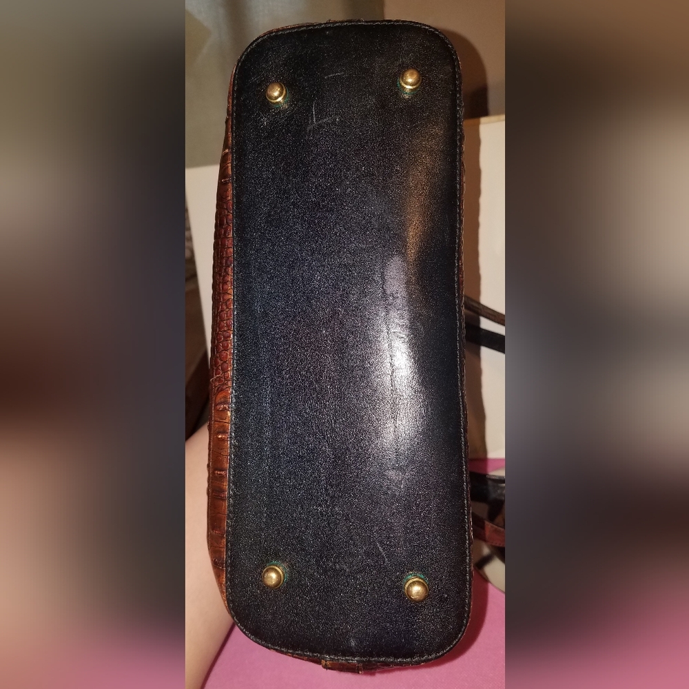 Brahmin Black Leather Tote Tuscan Pecan Melbourne Susana Collection - Picture 13 of 17